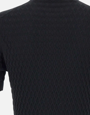 FILIPPO DE LAURENTIIS Maglia in crepe di cotone BLACK Uomo 