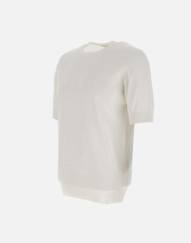 FILIPPO DE LAURENTIIS Maglia in cotone WHITE Uomo 