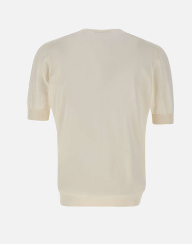 FILIPPO DE LAURENTIIS Maglia in cotone WHITE Uomo 