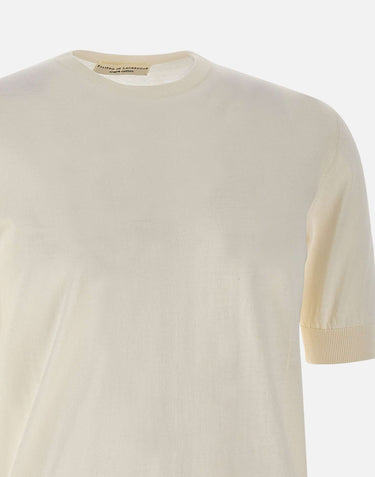 FILIPPO DE LAURENTIIS Maglia in cotone WHITE Uomo 