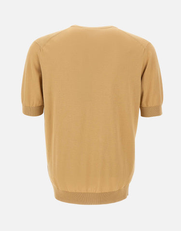 FILIPPO DE LAURENTIIS Maglia in cotone BEIGE Uomo 
