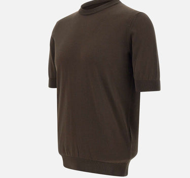 FILIPPO DE LAURENTIIS Maglia in crêpe di cotone BROWN Uomo 