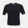 FILIPPO DE LAURENTIIS Maglia "Sea Island" in cotone BLUE Uomo 