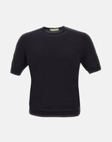 FILIPPO DE LAURENTIIS Maglia "Sea Island" in cotone BLUE Uomo 