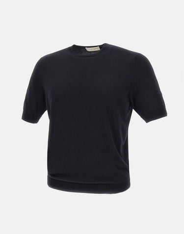 FILIPPO DE LAURENTIIS Maglia "Sea Island" in cotone BLUE Uomo 