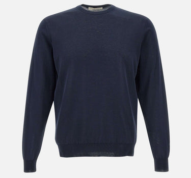 FILIPPO DE LAURENTIIS Maglia in crepe di cotone BLUE Uomo 