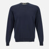 FILIPPO DE LAURENTIIS Maglia in crepe di cotone BLUE Uomo 