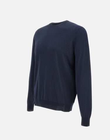 FILIPPO DE LAURENTIIS Maglia in crepe di cotone BLUE Uomo 