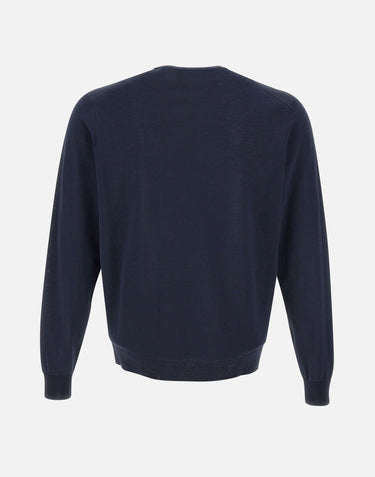 FILIPPO DE LAURENTIIS Maglia in crepe di cotone BLUE Uomo 