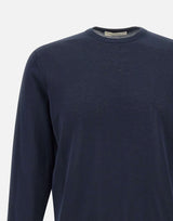 FILIPPO DE LAURENTIIS Maglia in crepe di cotone BLUE Uomo 
