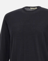 FILIPPO DE LAURENTIIS Maglia in crepe di cotone BLACK Uomo 