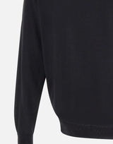 FILIPPO DE LAURENTIIS Maglia in crepe di cotone BLACK Uomo 