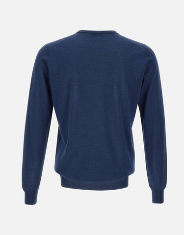 FILIPPO DE LAURENTIIS Maglia in seta e cashmere BLUE Uomo 