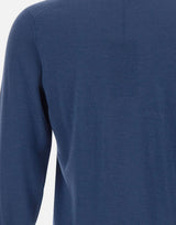 FILIPPO DE LAURENTIIS Maglia in misto lana, seta e cashmere BLUE Uomo 