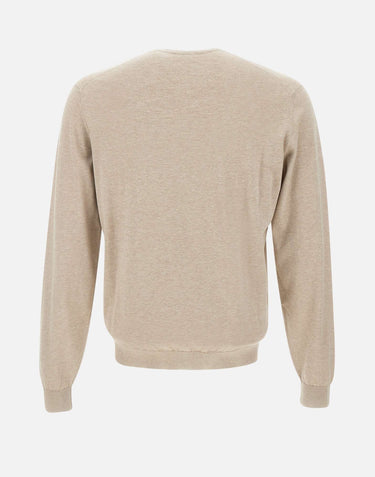 FILIPPO DE LAURENTIIS Maglia "Sea Island" in cotone BEIGE Uomo 