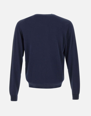 FILIPPO DE LAURENTIIS Maglia "Sea Island" in cotone BLUE Uomo 
