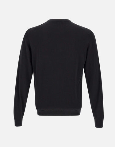 FILIPPO DE LAURENTIIS Maglia "Sea Island" in cotone BLACK Uomo 