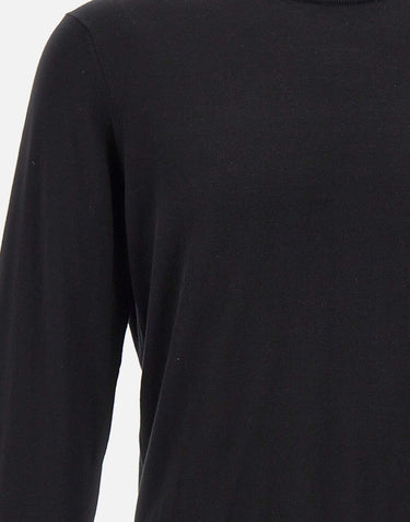 FILIPPO DE LAURENTIIS Maglia "Sea Island" in cotone BLACK Uomo 