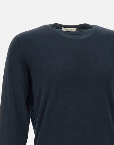 FILIPPO DE LAURENTIIS Pullover in cotone superlight BLUE Uomo 