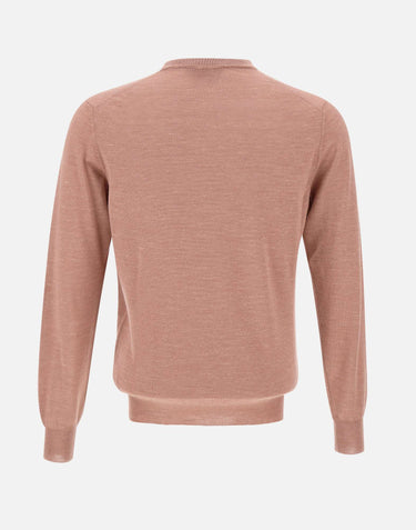 FILIPPO DE LAURENTIIS Maglia in  seta, lino e lana Pink Uomo 