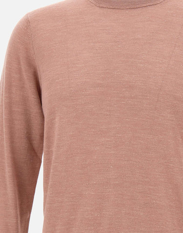 FILIPPO DE LAURENTIIS Maglia in  seta, lino e lana Pink Uomo 