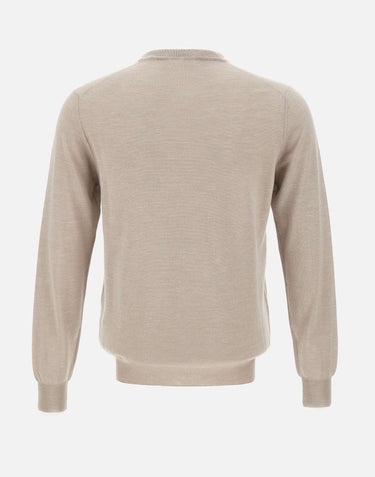 FILIPPO DE LAURENTIIS Maglia in  seta, lino e lana BEIGE Uomo 