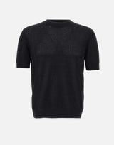FILIPPO DE LAURENTIIS Maglia in cotone BLACK Uomo 