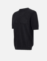 FILIPPO DE LAURENTIIS Maglia in cotone BLACK Uomo 