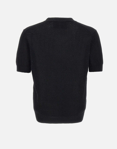FILIPPO DE LAURENTIIS Maglia in cotone BLACK Uomo 