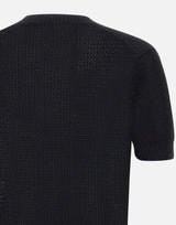 FILIPPO DE LAURENTIIS Maglia in cotone BLACK Uomo 