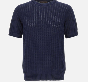 FILIPPO DE LAURENTIIS Maglia a maniche corte in cotone BLUE Uomo 
