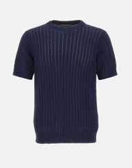 FILIPPO DE LAURENTIIS Maglia a maniche corte in cotone BLUE Uomo 
