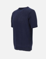FILIPPO DE LAURENTIIS Maglia a maniche corte in cotone BLUE Uomo 