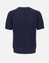 FILIPPO DE LAURENTIIS Maglia a maniche corte in cotone BLUE Uomo 
