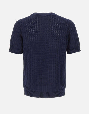 FILIPPO DE LAURENTIIS Maglia a maniche corte in cotone BLUE Uomo 