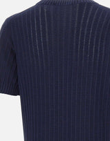 FILIPPO DE LAURENTIIS Maglia a maniche corte in cotone BLUE Uomo 