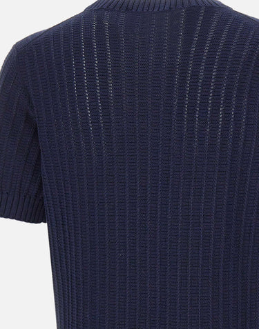 FILIPPO DE LAURENTIIS Maglia a maniche corte in cotone BLUE Uomo 