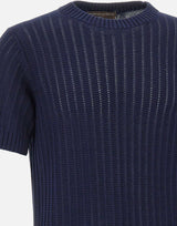 FILIPPO DE LAURENTIIS Maglia a maniche corte in cotone BLUE Uomo 