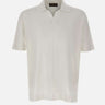 FILIPPO DE LAURENTIIS Polo in crêpe di cotone WHITE Uomo 