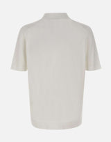 FILIPPO DE LAURENTIIS Polo in crêpe di cotone WHITE Uomo 
