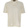 FILIPPO DE LAURENTIIS Polo in crêpe di cotone WHITE Uomo 