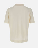 FILIPPO DE LAURENTIIS Polo in crêpe di cotone WHITE Uomo 