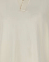 FILIPPO DE LAURENTIIS Polo in crêpe di cotone WHITE Uomo 