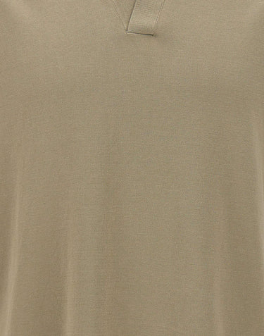 FILIPPO DE LAURENTIIS Polo in crêpe di cotone GREEN Uomo 