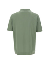 FILIPPO DE LAURENTIIS Polo in crêpe di cotone GREEN Uomo 