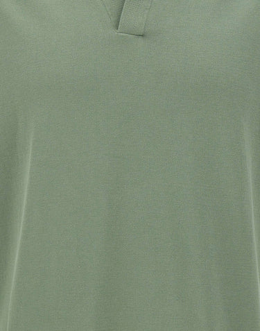FILIPPO DE LAURENTIIS Polo in crêpe di cotone GREEN Uomo 