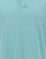 FILIPPO DE LAURENTIIS Polo in crêpe di cotone Light Blue Uomo 
