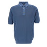 FILIPPO DE LAURENTIIS Polo in crêpe di cotone BLUE Uomo 