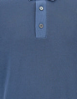 FILIPPO DE LAURENTIIS Polo in crêpe di cotone BLUE Uomo 