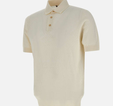 Polo in cotone a punto quadretto PL1MC CR14Q020 FILIPPO DE LAURENTIIS 